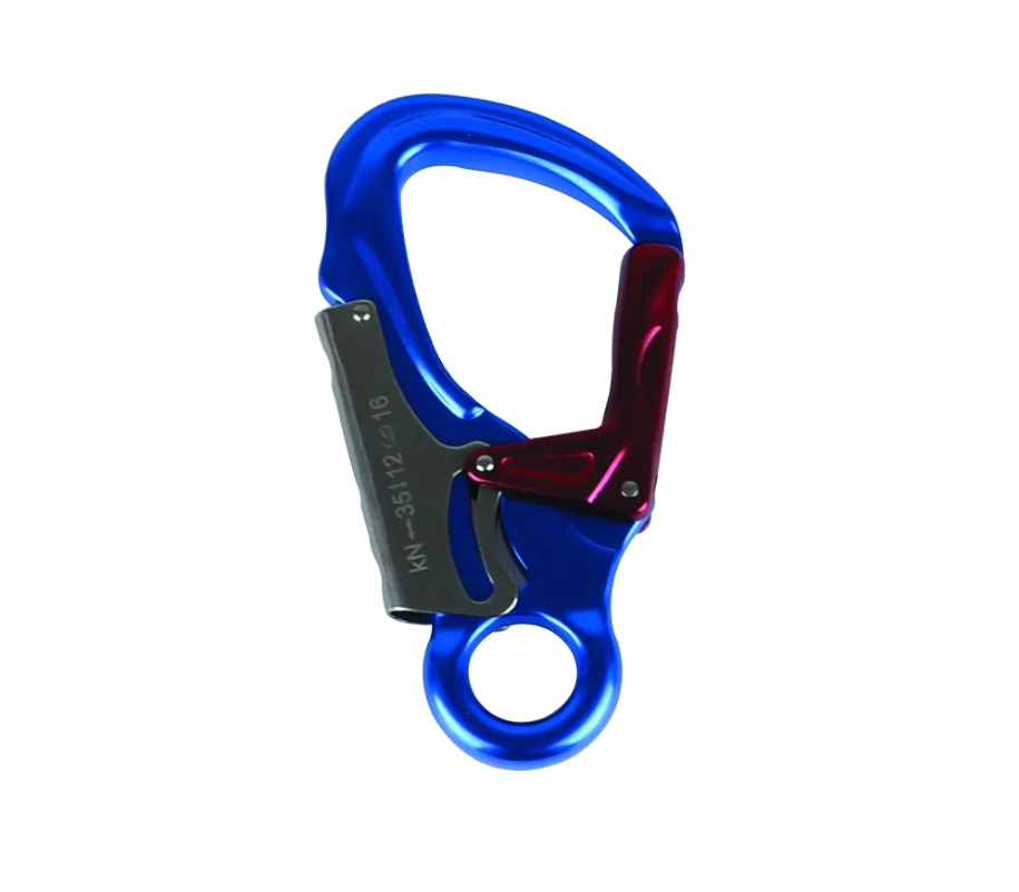 35kN Aluminum Alloy 7075 Buckle Main Lock Outdoor Rock Climbing Safety Buckle Small Eye Hook Fixer Lock Rope Spring Hook