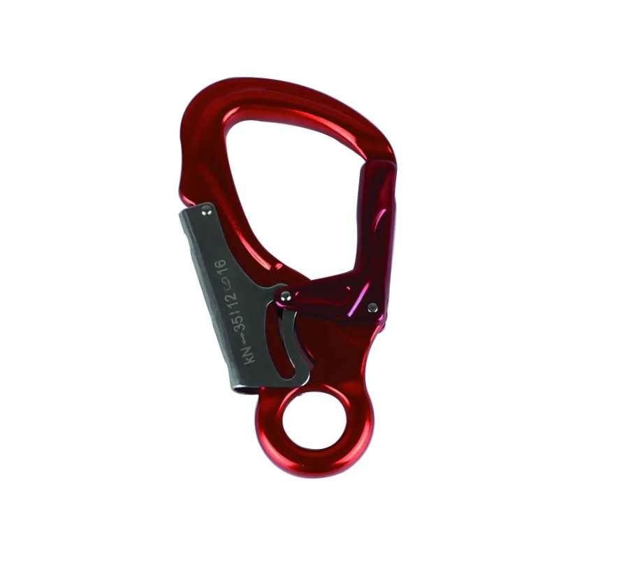 35kN Aluminum Alloy 7075 Buckle Main Lock Outdoor Rock Climbing Safety Buckle Small Eye Hook Fixer Lock Rope Spring Hook