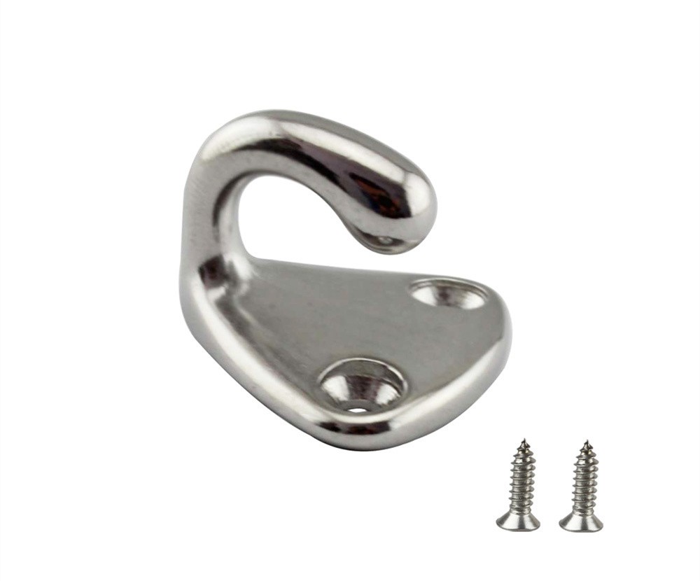 316 Stainless Steel Boat Fittings Fender Hooks Bathroom Wall Mounted Door Metal Hanger Hook