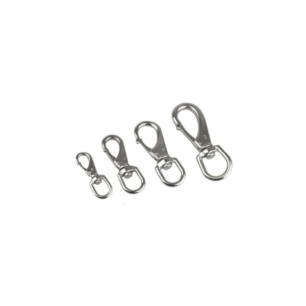 Stainless Steel Universal Hook Chain Link Keychain Spring Hook Rotating Ring Dog Buckle Universal Buckle - 副本