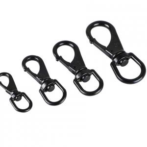 Stainless Steel Chain Link Keychain Spring Hook Rotating Ring Dog Buckle