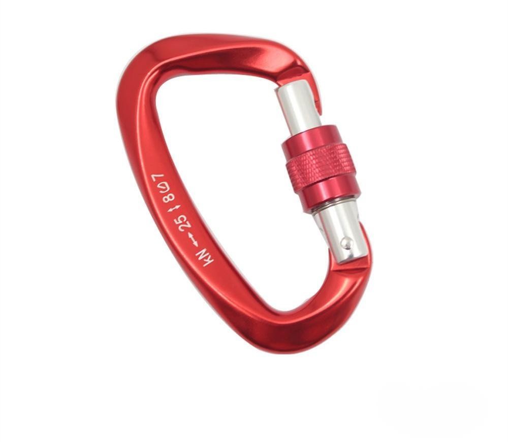 Climbing Carabiner 25kn D Shape Safety Lock Professional Climbing Equipment Security Safety Lock Outdoor Climbing Accessories