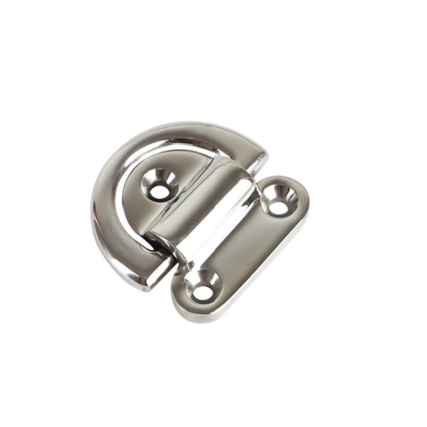 Stainless Steel 316 D Shaped Buckle Yacht Floor Strap Single Connection Ring Marine Trailer Pull Ring Hardware Buckle