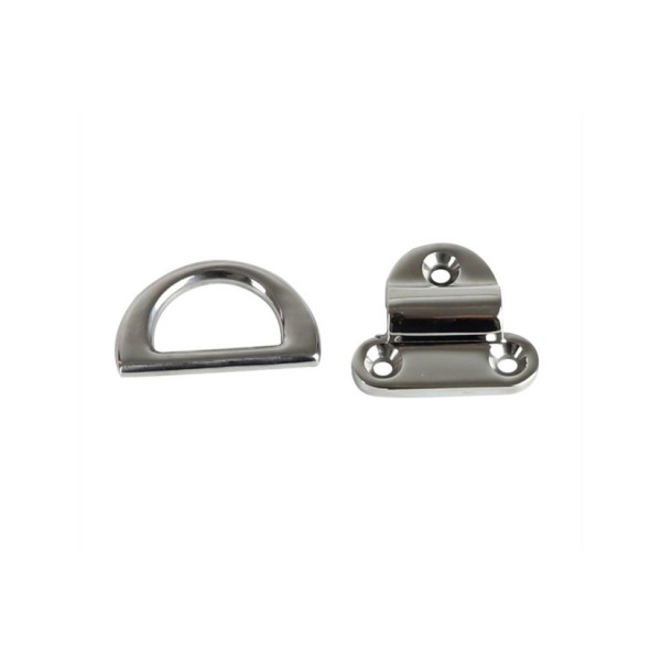 Stainless Steel 316 D Shaped Buckle Yacht Floor Strap Single Connection Ring Marine Trailer Pull Ring Hardware Buckle