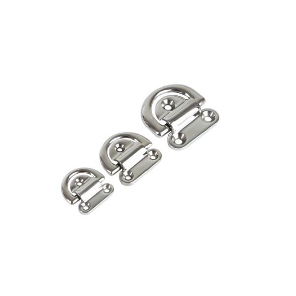 Stainless Steel 316 D Shaped Buckle Yacht Floor Strap Single Connection Ring Marine Trailer Pull Ring Hardware Buckle