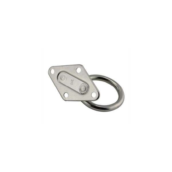 316 Stainless Steel Diamond Door Buckle Sunshade Sail Accessory Hanging Disc Eye Plate Yoga Buckle