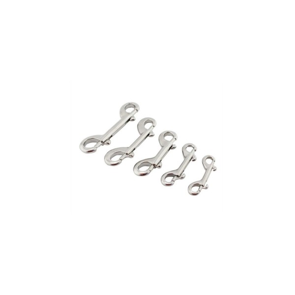 High Quality Stainless Steel 316 Double Head Snap Hook Diving Quick Dog Hook Double Eye Spring Hook