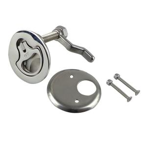 High Polished Stainless Steel 316 Flush Lift Ring Pull Handle Marine Rigging Round Boat Hatch Latch