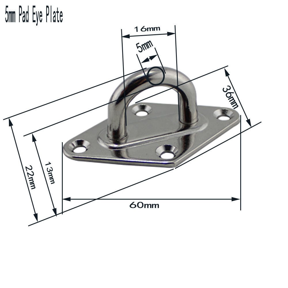 Heavy Duty Marine Grade Stainless Square Sun Shade Sail Hardware Kits Stainless Steel Four Corner Sunshade Sail Accessories