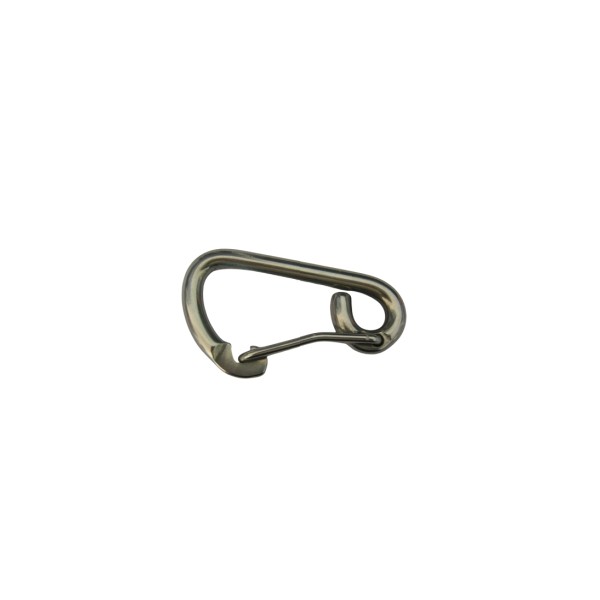 Heavy Duty Spring Snap Hook with Ring Stainless Steel Wire Gate Carabiner Spring Snap Hook