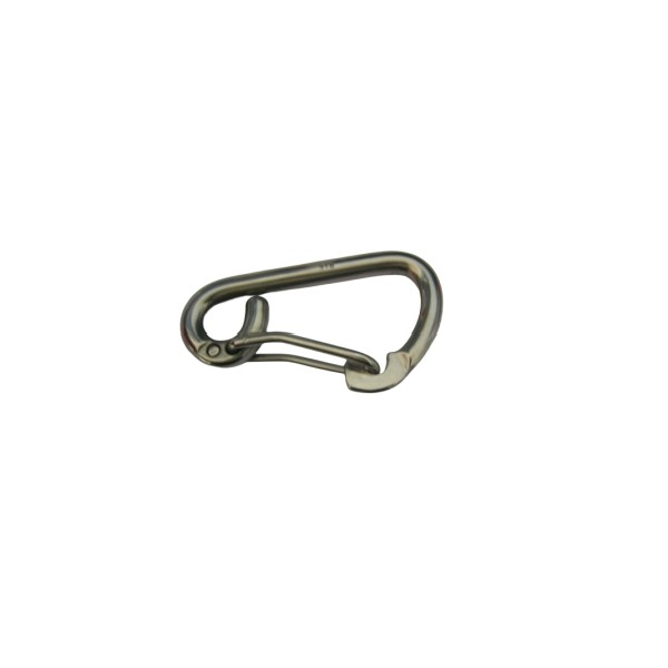 Heavy Duty Spring Snap Hook with Ring Stainless Steel Wire Gate Carabiner Spring Snap Hook