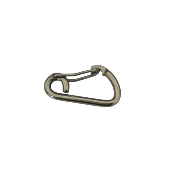 Heavy Duty Spring Snap Hook with Ring Stainless Steel Wire Gate Carabiner Spring Snap Hook