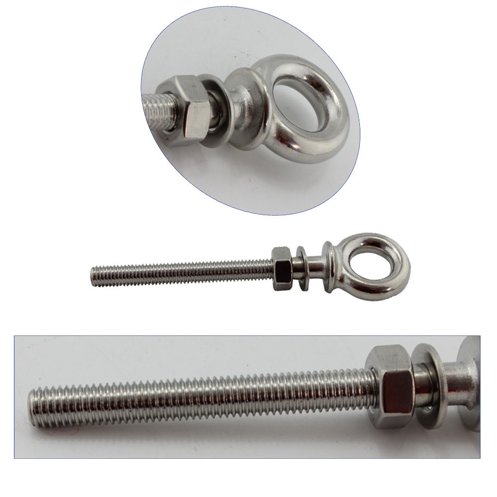 Circular Ring Screw Lifting Wire Extended Circular Screw Stainless Steel 316 Long Lifting Eye Bolt