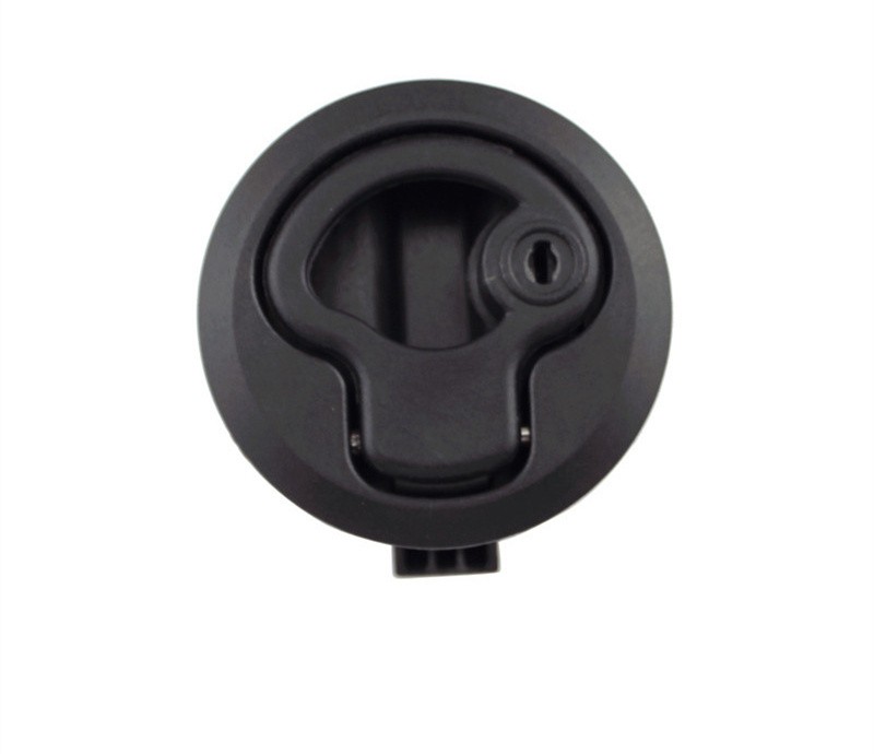 Marine Key Slam Latch Plastic Black Cupboard Parts Heavy Duty Boat Marine Latch Lock Circular Floor Lock