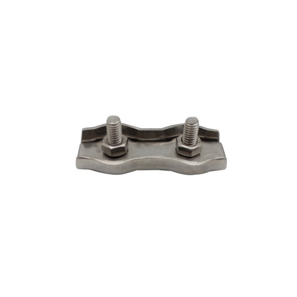 Marine Parts Accessories 10mm Stainless Steel 304 316 Duplex 2 Post Cable Clamp Wire Rope Clip Cable Clamp