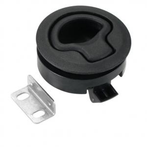 Plastic Black Floor Lock Pull Type Flat Plastic Buckle Lock Marine Boat Hatch Latch Press Type Door Lock