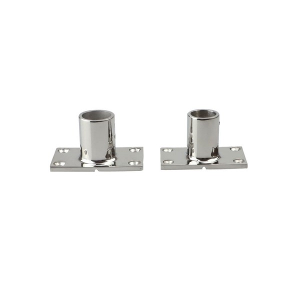 Good Quality 316 Stainless Steel Rail Base Fitting Rectangular Base 90 Degree Marine Boat Rectangular Base Yacht Hardware