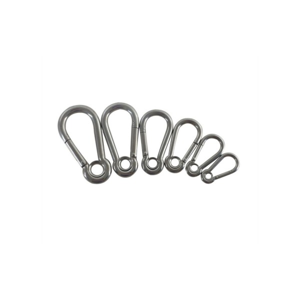 Rigging Hardware Snap Hook Climbing Stainless Steel Carabiner Hook Climbing Buckle Spring Hook Safety Metal Buckle