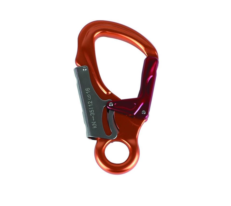 Rigging hardware Open Carabiner 35KN aluminum carabiner hook eye with lock