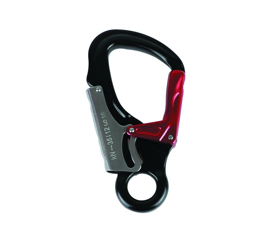 Rigging hardware Open Carabiner 35KN aluminum carabiner hook eye with lock