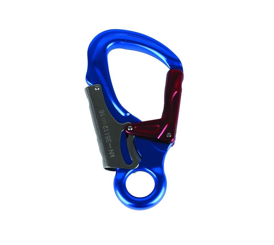 Rigging hardware Open Carabiner 35KN aluminum carabiner hook eye with lock