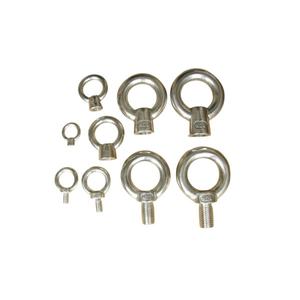 Stainless Steel Marine Lifting Eye Bolt Ring Cable Rope Lifting Screw Loop Hole German Type Lifting Eye Bolt