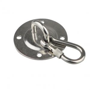 Rigging Hardware Stainless Round Deck Pad Eye Plate Ceiling Wall Mount Hammock Hanging Swing Hook