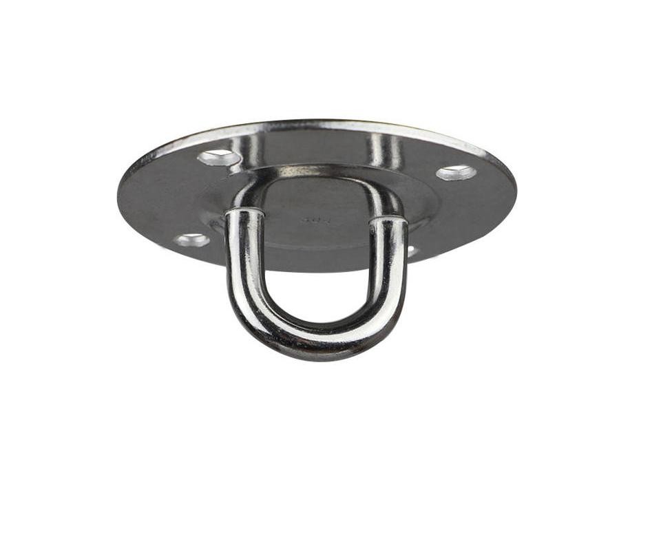 Rigging Hardware Stainless Round Deck Pad Eye Plate Ceiling Wall Mount Hammock Hanging Swing Hook