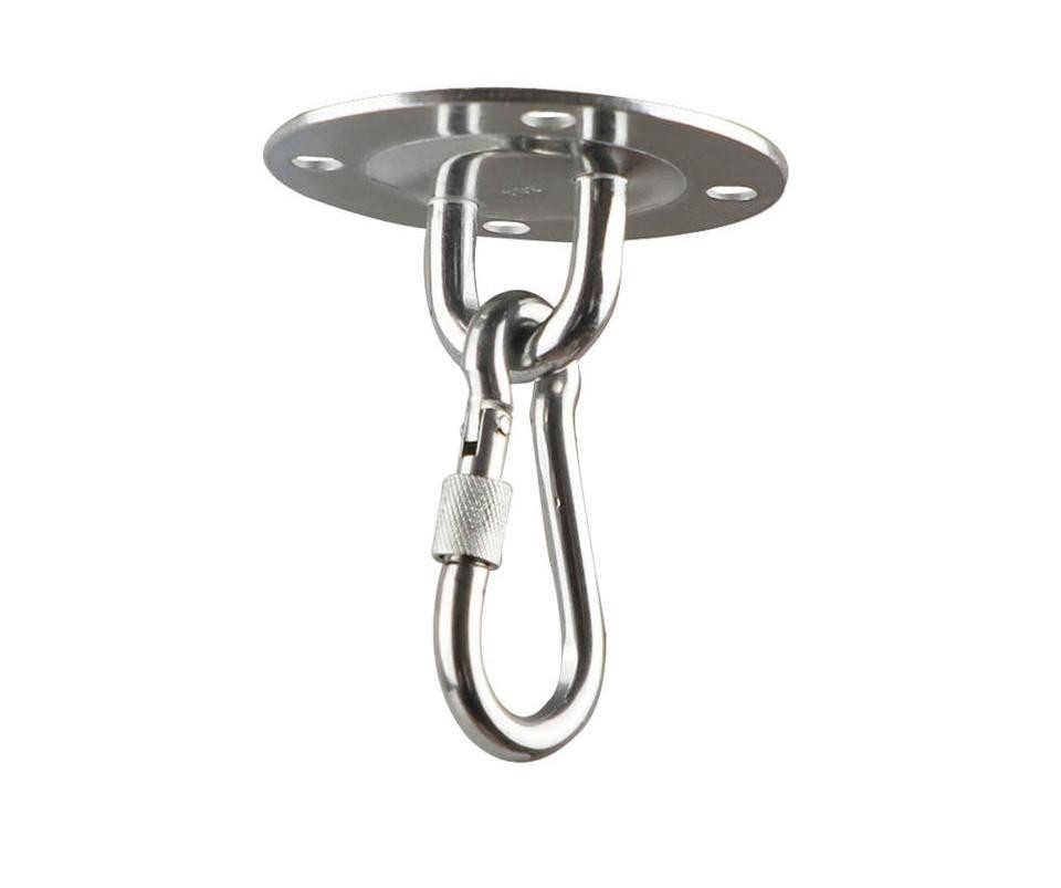 Rigging Hardware Stainless Round Deck Pad Eye Plate Ceiling Wall Mount Hammock Hanging Swing Hook