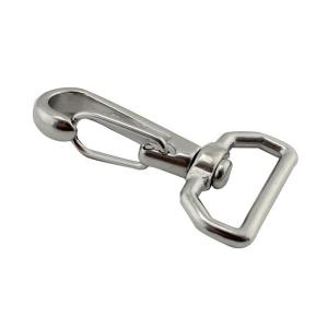 High Quality Carabiner Rigging Hardware Safety Harness Stainless Steel  Simple Spring Swivel Snap Hook