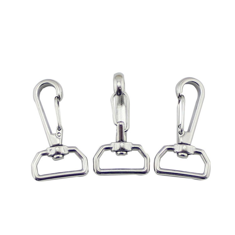 High Quality Carabiner Rigging Hardware Safety Harness Stainless Steel  Simple Spring Swivel Snap Hook