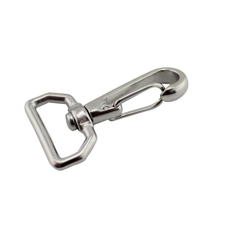 High Quality Carabiner Rigging Hardware Safety Harness Stainless Steel  Simple Spring Swivel Snap Hook