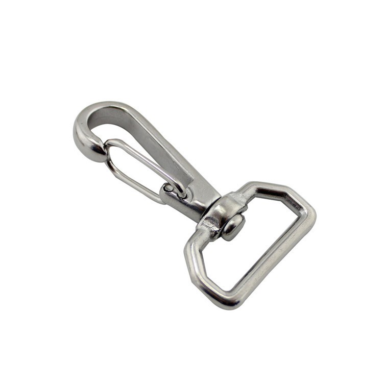 High Quality Carabiner Rigging Hardware Safety Harness Stainless Steel  Simple Spring Swivel Snap Hook