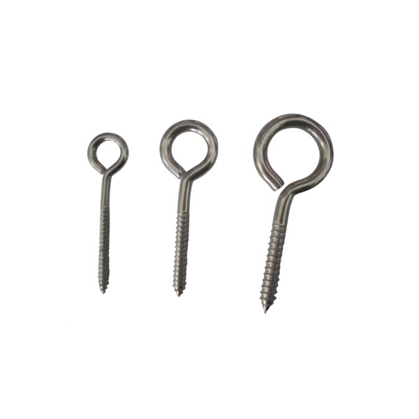 Stainless Steel Sheep Eye Self Tapping Lifting Ring Self Tapping Screw With Loop Hook Shaped Closed End Screw