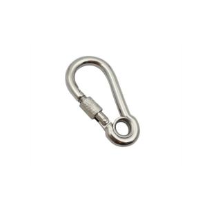 Stainless Steel Climbing Buckle Spring Hook Speed Drop Safety Buckle Connecting Ring Swing Hanging Screw Lock Snap Hooks