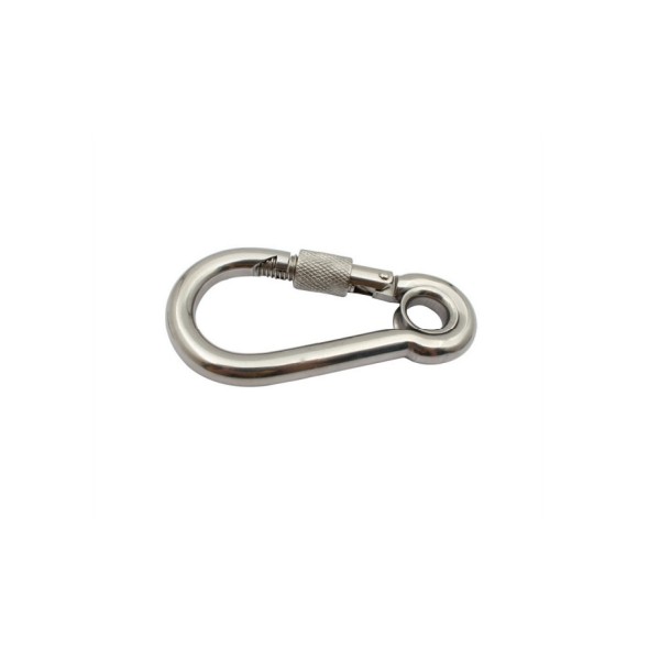 Stainless Steel Climbing Buckle Spring Hook Speed Drop Safety Buckle Connecting Ring Swing Hanging Screw Lock Snap Hooks