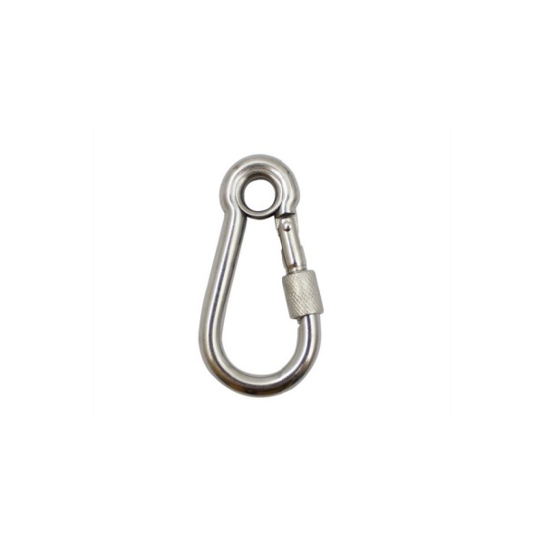 Stainless Steel Climbing Buckle Spring Hook Speed Drop Safety Buckle Connecting Ring Swing Hanging Screw Lock Snap Hooks