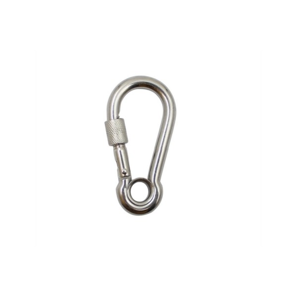 Stainless Steel Climbing Buckle Spring Hook Speed Drop Safety Buckle Connecting Ring Swing Hanging Screw Lock Snap Hooks