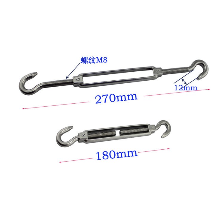 6mm Fixing Rigging Hardware Stainless Steel Square Sun Shade Sail Hardware Kits Four Corner Sunshade Sail Accessories