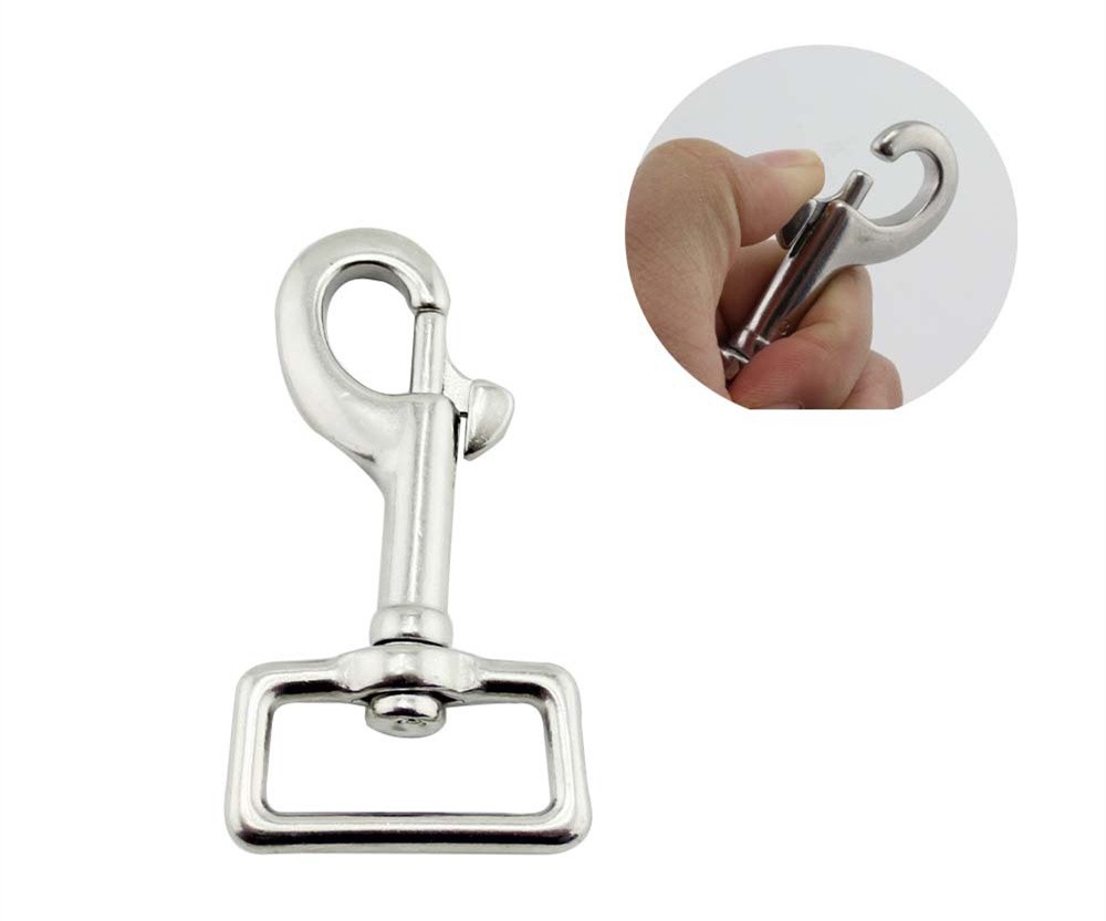 Stainless Steel 316 Square Swivel Eye Bolt Metal Rotating Carabiner Snap Hooks