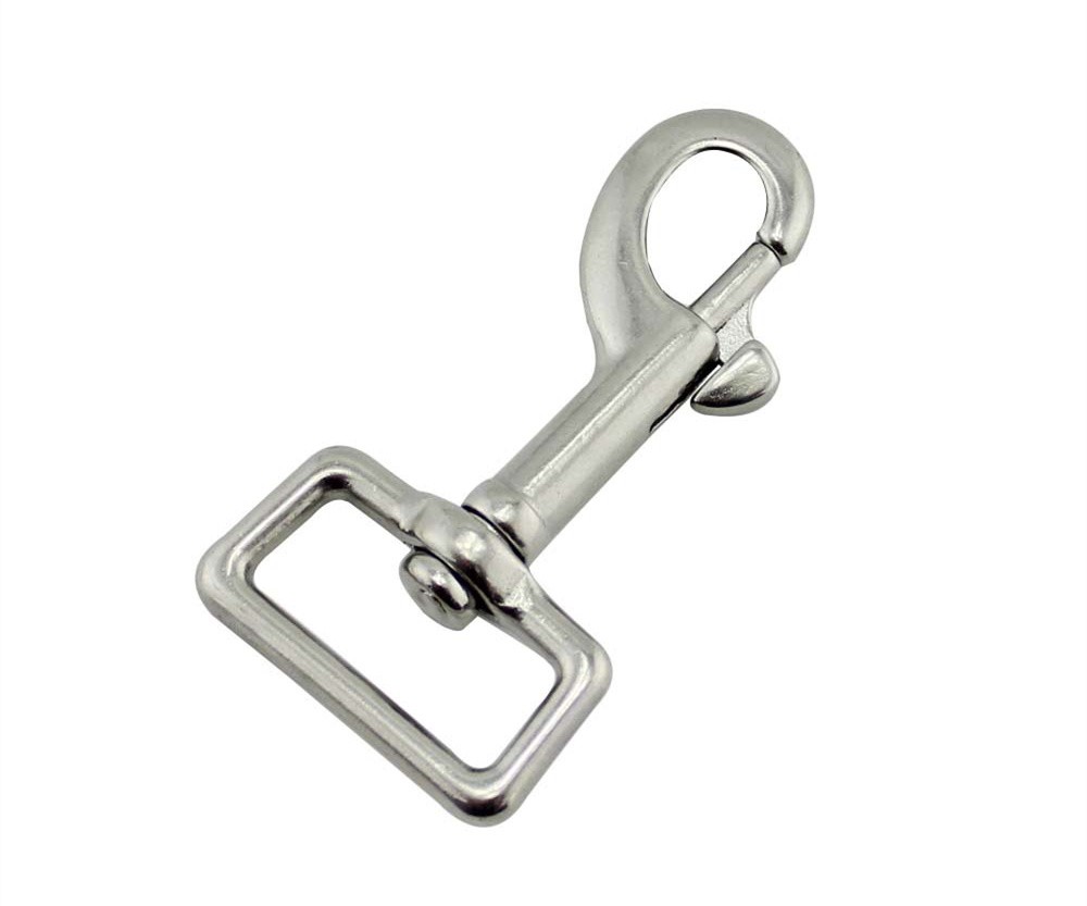 Stainless Steel 316 Square Swivel Eye Bolt Metal Rotating Carabiner Snap Hooks