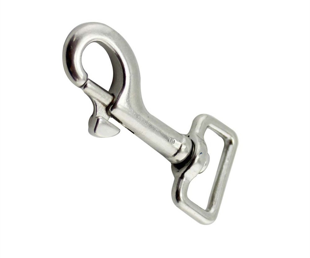 Stainless Steel 316 Square Swivel Eye Bolt Metal Rotating Carabiner Snap Hooks