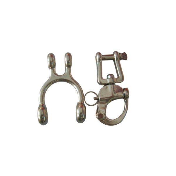 Stainless 316 Fork Type Quick Released Captive Pin Jaw Eye Swivel Snap Shackle Spring Shackle Hand Pull Shackle