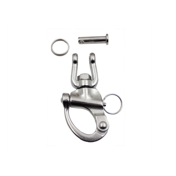 Stainless 316 Fork Type Quick Released Captive Pin Jaw Eye Swivel Snap Shackle Spring Shackle Hand Pull Shackle