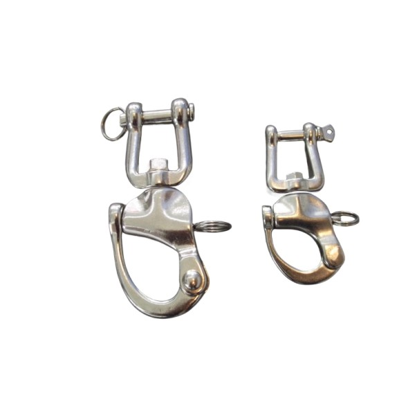 Stainless 316 Fork Type Quick Released Captive Pin Jaw Eye Swivel Snap Shackle Spring Shackle Hand Pull Shackle