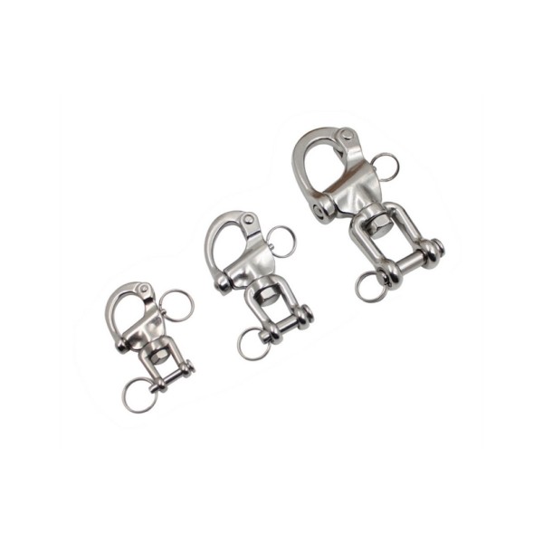 Stainless 316 Fork Type Quick Released Captive Pin Jaw Eye Swivel Snap Shackle Spring Shackle Hand Pull Shackle