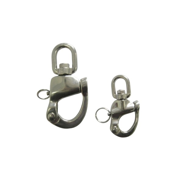 Stainless Steel 316 Coil Rotating Spring Shackle Hand Pull Quick Release Shackle Marine Yacht Accessories