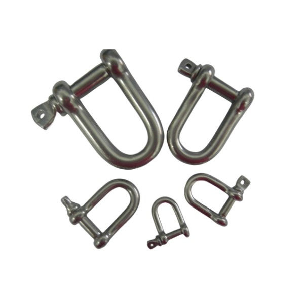 Stainless Steel Euro D Shackle Lifting Shackle U-Shaped Connecting Buckle D-Buckle China Made Rigging Hardware