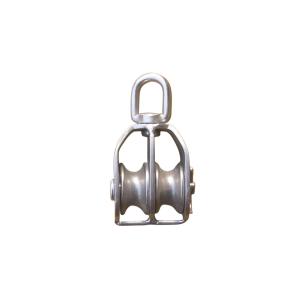 Stainless Steel Double Pulley Moving Pulley Wire Rope Hardware Lifting Accessories Rigging Hardware