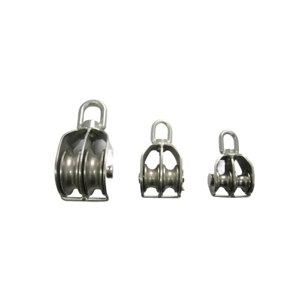 Stainless Steel Double Pulley Moving Pulley Wire Rope Hardware Lifting Accessories Rigging Hardware